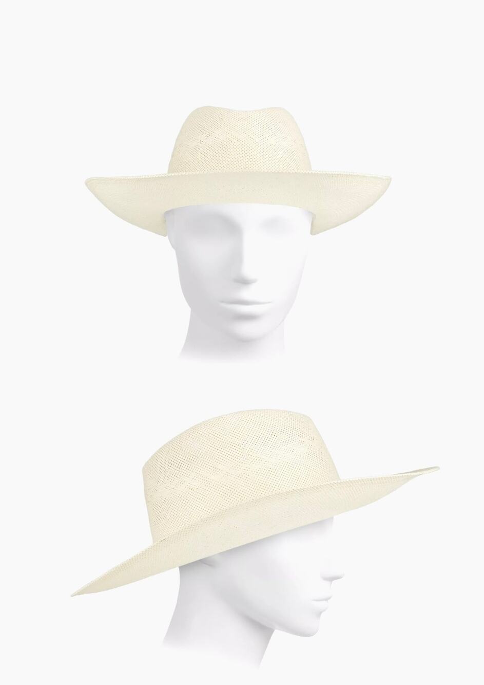 Vince Packable Straw Fedora off white